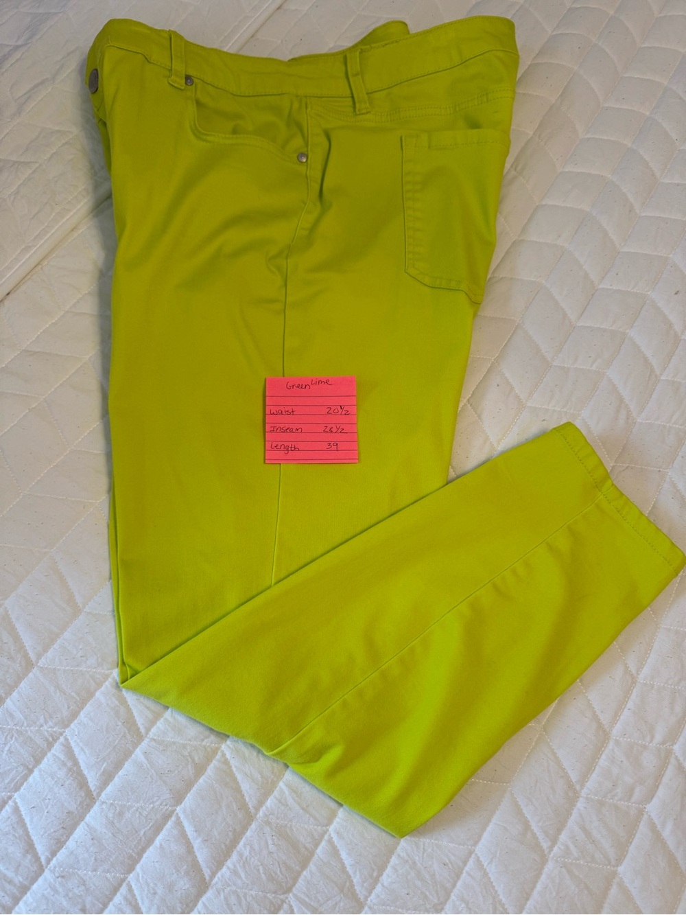 Lane Bryant Neon Lime Skinny Jeans